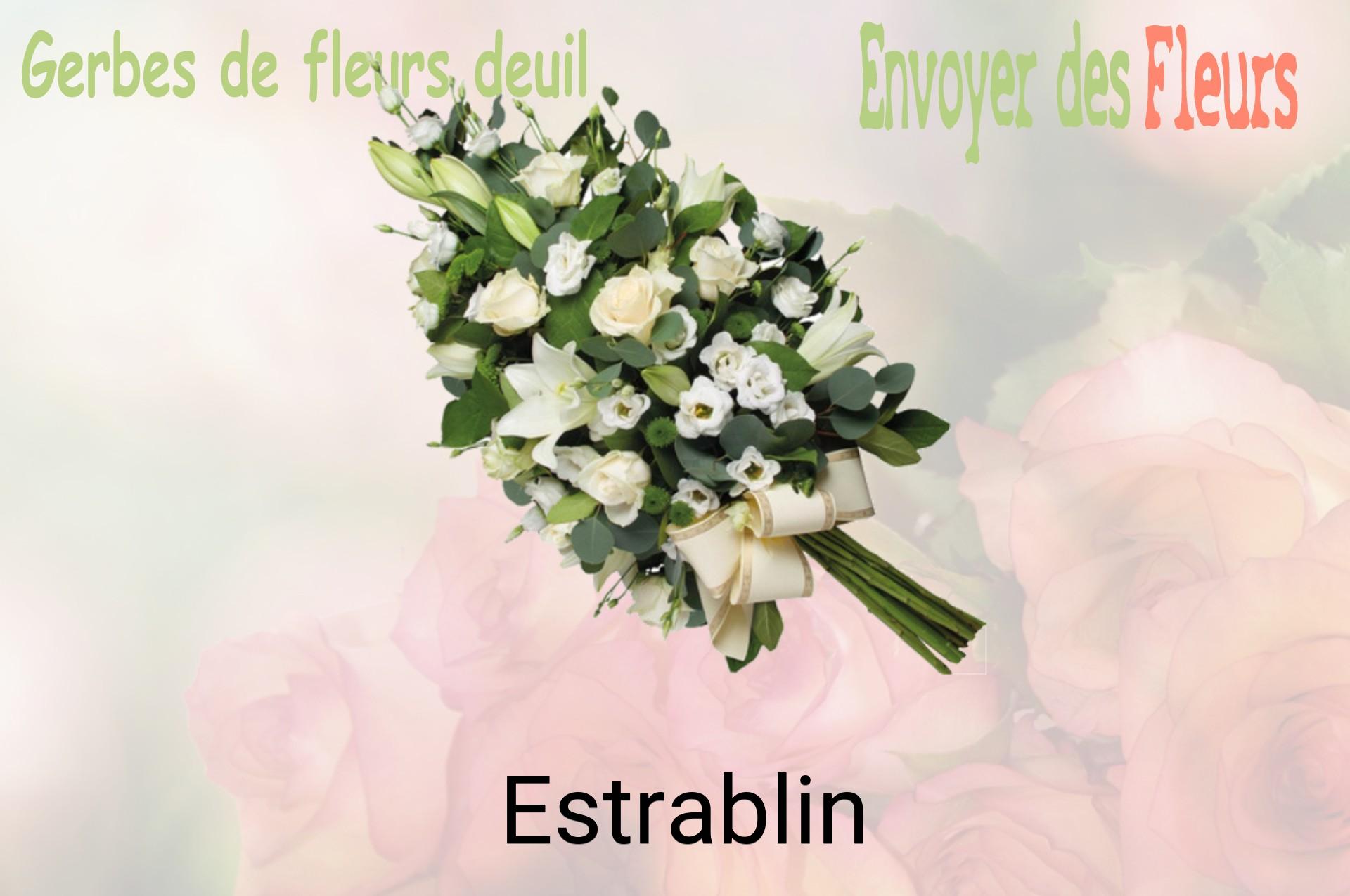 Gerbe de fleurs de deuil livrée à Estrablin